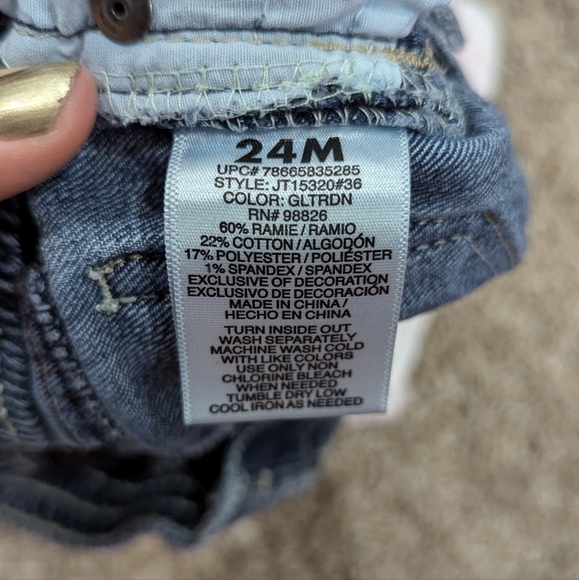 2t shorts cat & jack glitter jean and lace eyelet - Picture 7 of 10